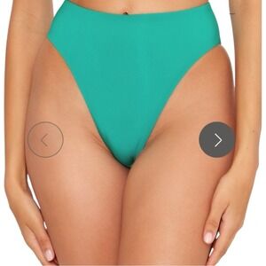 BECCA by Rebecca Virtue Angela French Cut Bikini Bottoms Teal Size M NWT
